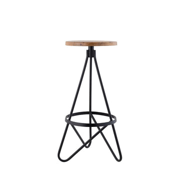 Spiroa 30" Modern Industrial Metal Backless Circular Bar Stool